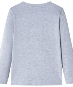 Kindershirt met lange mouwen 116 gemêleerd grijs
