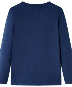 Kindershirt met lange mouwen 116 gemêleerd marineblauw