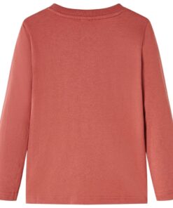 Kindershirt met lange mouwen 116 hennakleurig