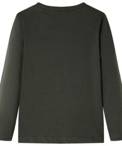 Kindershirt met lange mouwen 116 kakikleurig