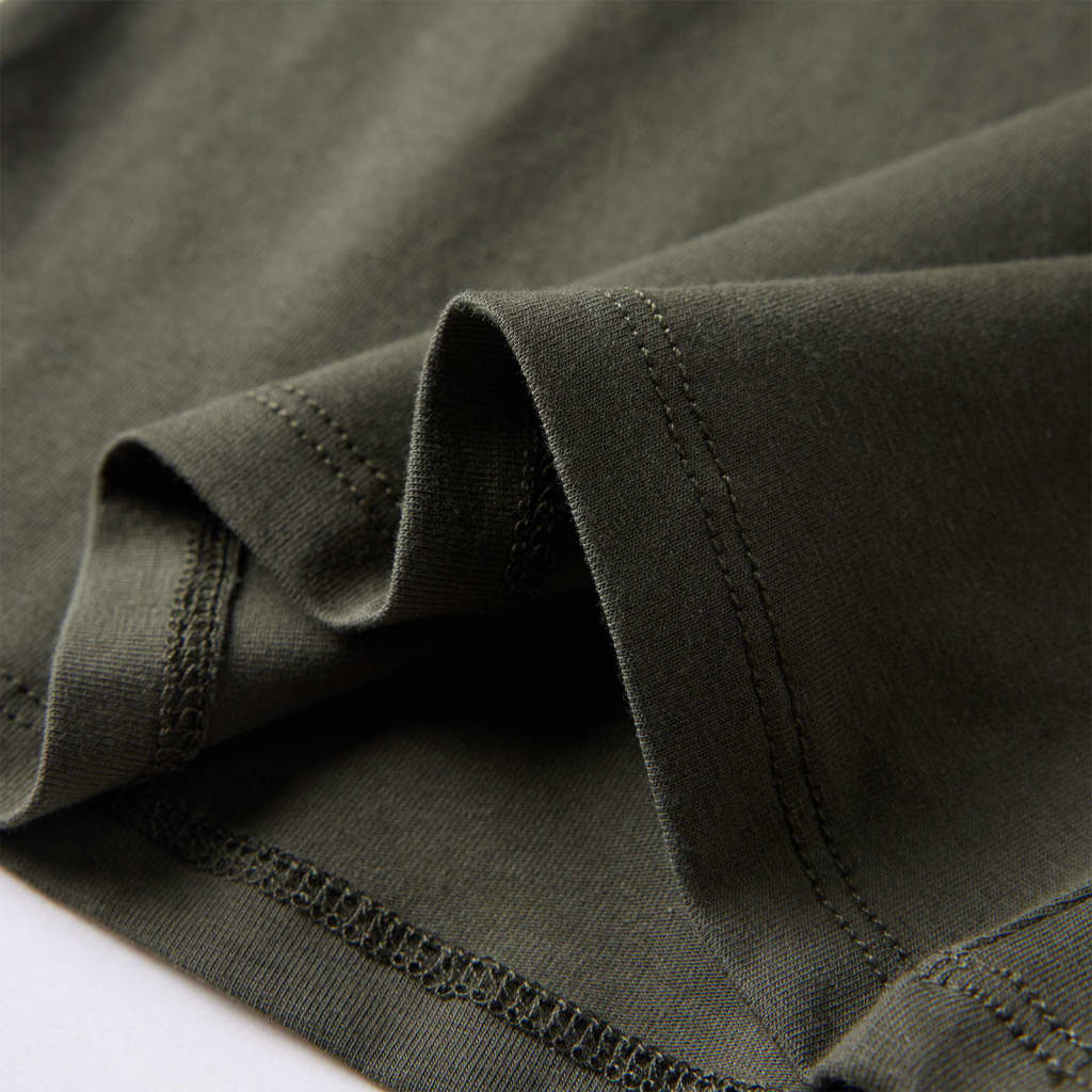 Kindershirt met lange mouwen 116 kakikleurig - Image 6