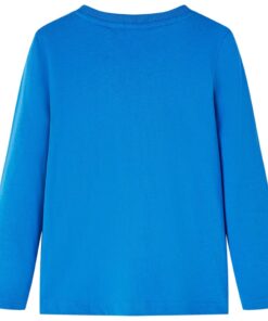 Kindershirt met lange mouwen 116 kobaltblauw