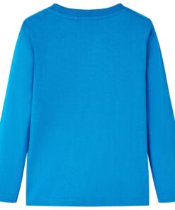 Kindershirt met lange mouwen 116 kobaltblauw