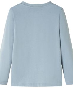 Kindershirt met lange mouwen 116 lichtblauw