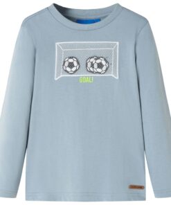 Kindershirt met lange mouwen 116 lichtblauw