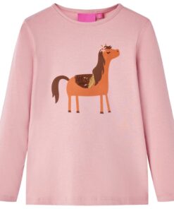 Kindershirt met lange mouwen 116 lichtroze