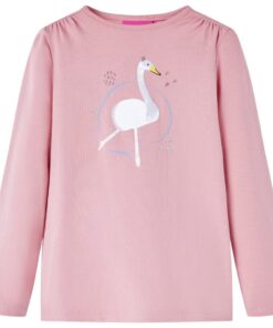 Kindershirt met lange mouwen 116 lichtroze