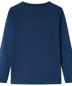 Kindershirt met lange mouwen 116 marineblauw