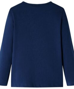 Kindershirt met lange mouwen 116 marineblauw