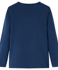Kindershirt met lange mouwen 116 marineblauw