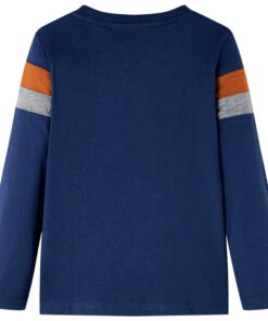 Kindershirt met lange mouwen 116 marineblauw