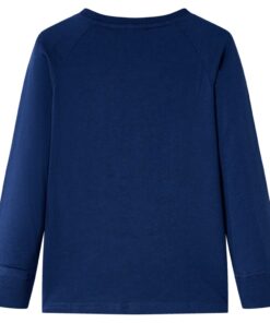 Kindershirt met lange mouwen 116 marineblauw