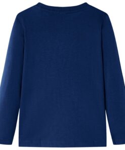 Kindershirt met lange mouwen 116 marineblauw