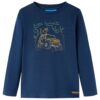 Kindershirt met lange mouwen 116 marineblauw