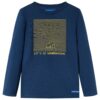 Kindershirt met lange mouwen 116 marineblauw