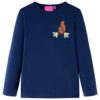 Kindershirt met lange mouwen 116 marineblauw
