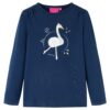 Kindershirt met lange mouwen 116 marineblauw