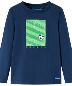 Kindershirt met lange mouwen 116 marineblauw