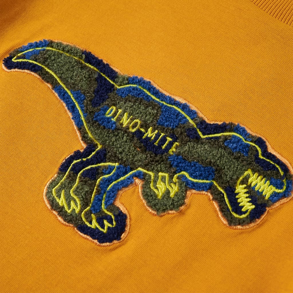 Kindershirt met lange mouwen 116 okerkleurig - Image 4