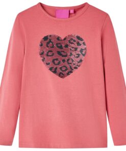 Kindershirt met lange mouwen 116 oudroze