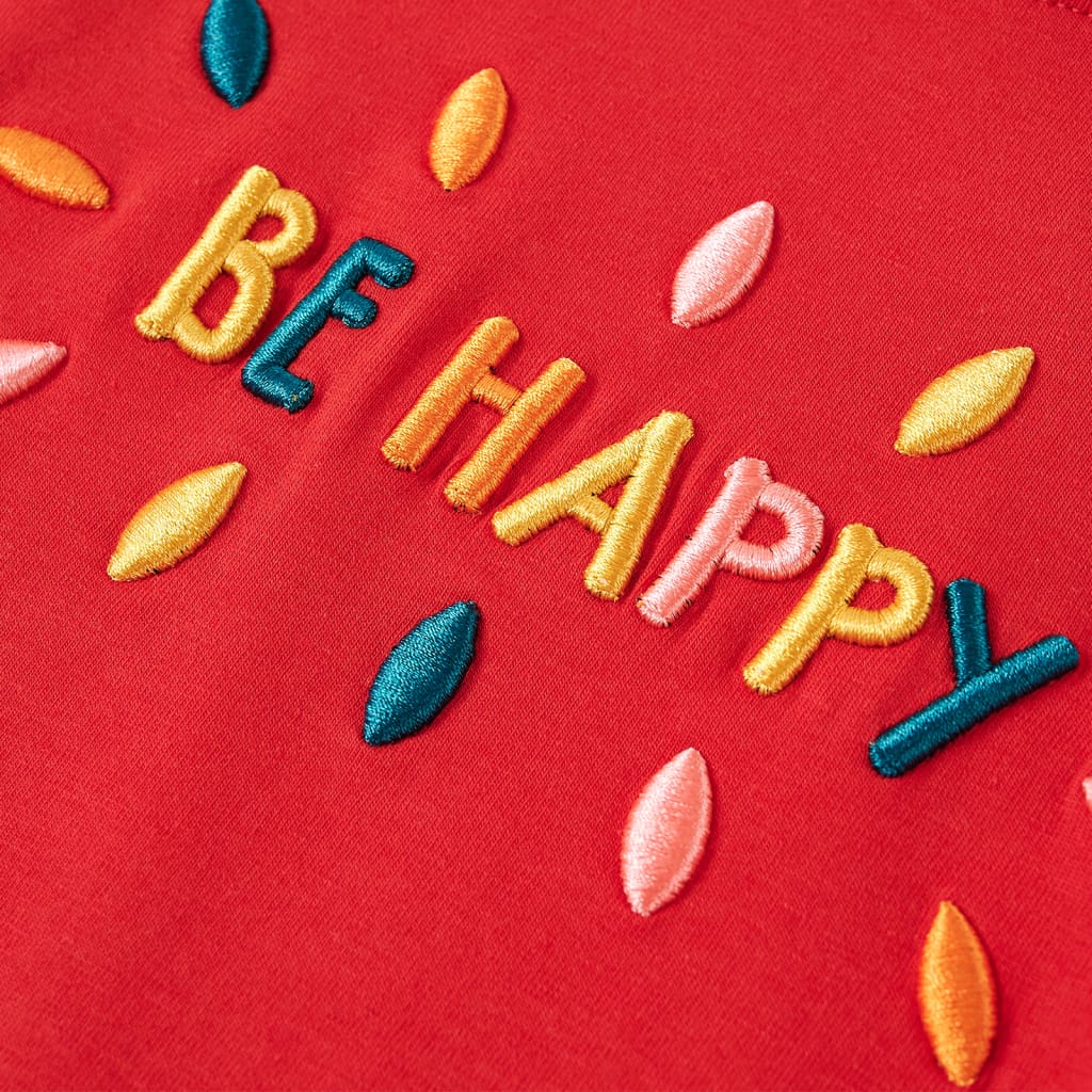 Kindershirt met lange mouwen 116 rood - Image 4