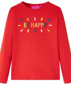 Kindershirt met lange mouwen 116 rood