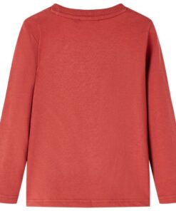 Kindershirt met lange mouwen 116 roodbruin
