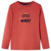 Kindershirt met lange mouwen 116 roodbruin