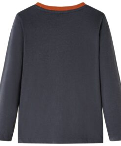 Kindershirt met lange mouwen 128 antracietkleurig