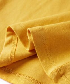 Kindershirt met lange mouwen 128 donker okerkleurig