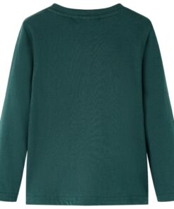 Kindershirt met lange mouwen 128 donkergroen