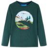 Kindershirt met lange mouwen 128 donkergroen