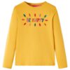 Kindershirt met lange mouwen 128 donkerokerkleurig