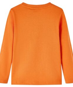 Kindershirt met lange mouwen 128 donkeroranje