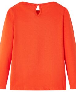 Kindershirt met lange mouwen 128 donkeroranje
