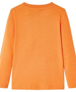 Kindershirt met lange mouwen 128 donkeroranje