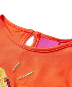 Kindershirt met lange mouwen 128 donkeroranje