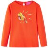Kindershirt met lange mouwen 128 donkeroranje