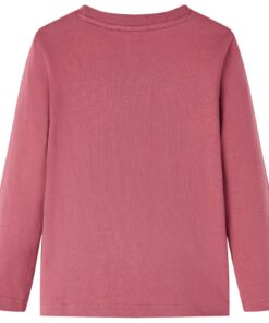 Kindershirt met lange mouwen 128 donkerrood