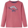 Kindershirt met lange mouwen 128 donkerrood