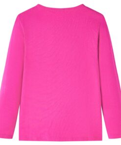 Kindershirt met lange mouwen 128 donkerroze