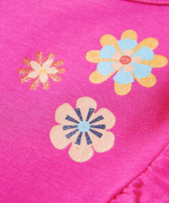 Kindershirt met lange mouwen 128 donkerroze