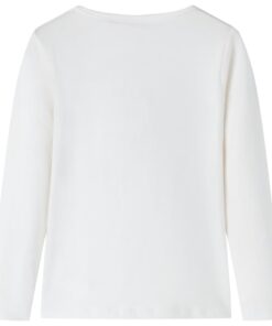 Kindershirt met lange mouwen 128 ecrukleurig