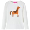 Kindershirt met lange mouwen 128 ecrukleurig