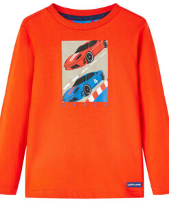 Kindershirt met lange mouwen 128 felroranje