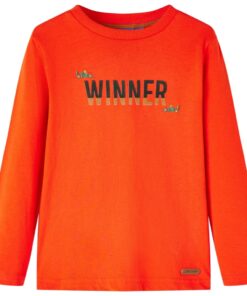 Kindershirt met lange mouwen 128 felroranje