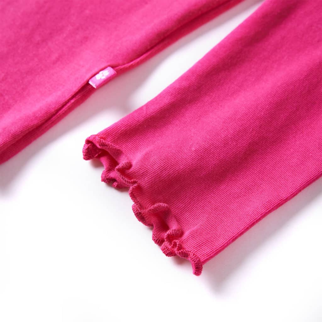 Kindershirt met lange mouwen 128 felroze - Image 5