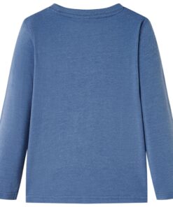 Kindershirt met lange mouwen 128 gemêleerd blauw