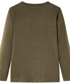 Kindershirt met lange mouwen 128 gemêleerd kakikleur