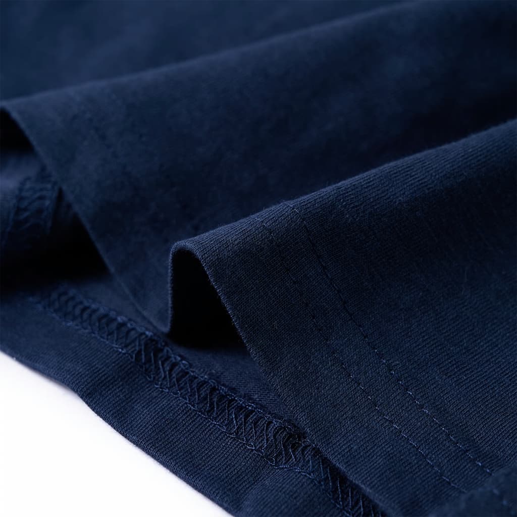 Kindershirt met lange mouwen 128 gemêleerd marineblauw - Image 6